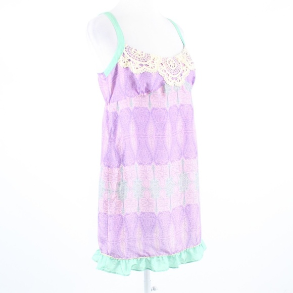 Feather Bone purple silk dress S - Picture 3 of 8